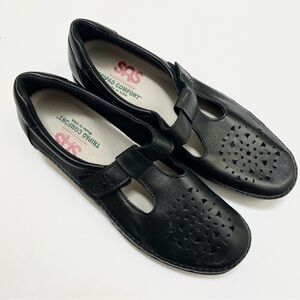 SAS Willow EZ Strap Walking Shoe Black Leather 9.5 N